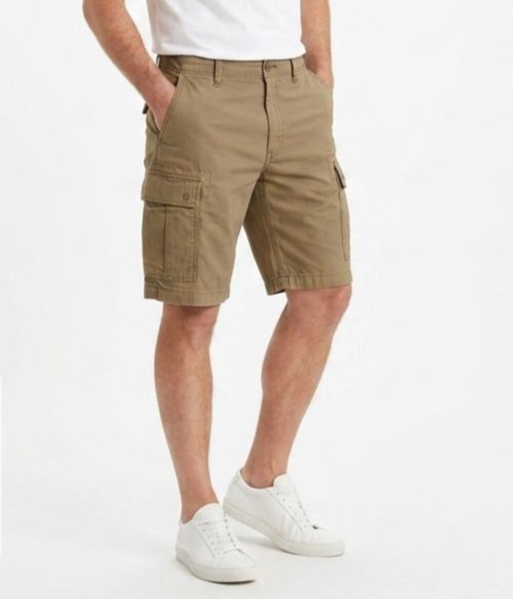 Levi's Men's Carrier Cargo Shorts Size 33 Brown Cougar Ripstop Cotton EUC 23251